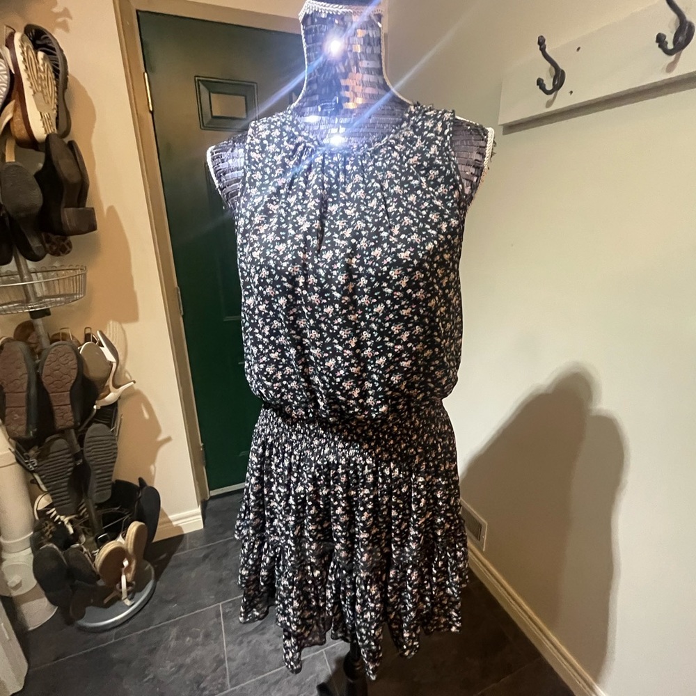 3/$30 Forever 21 smocked waist fully lined sundress L flowered mini
